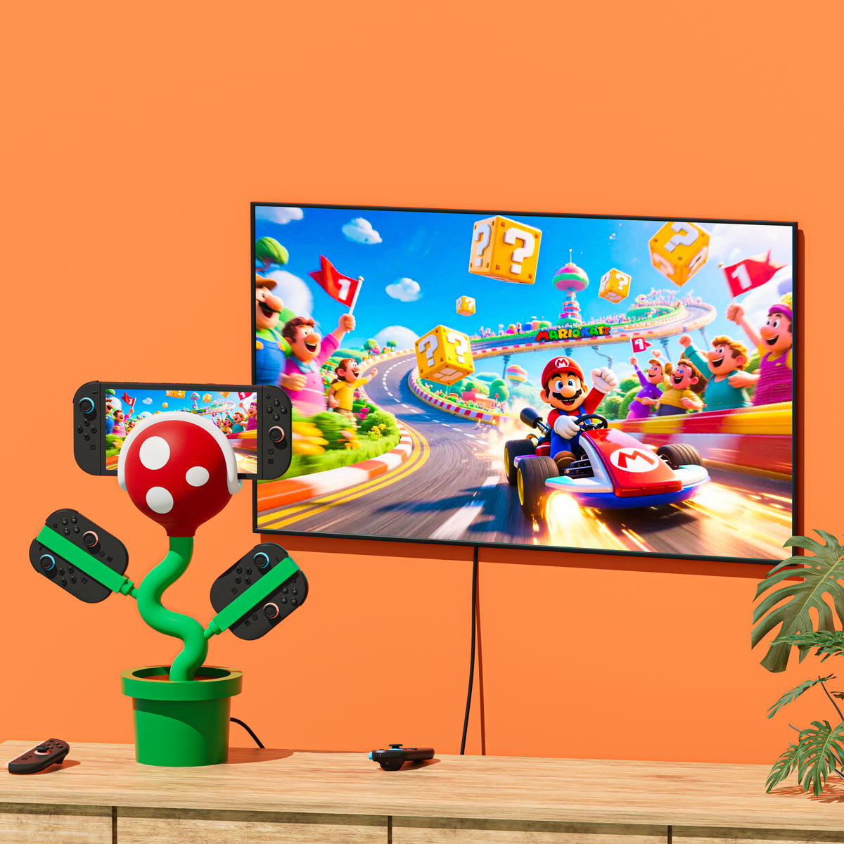 Plante Piranha pour Switch 2 - All-in-One Screen Casting & Station de Charge