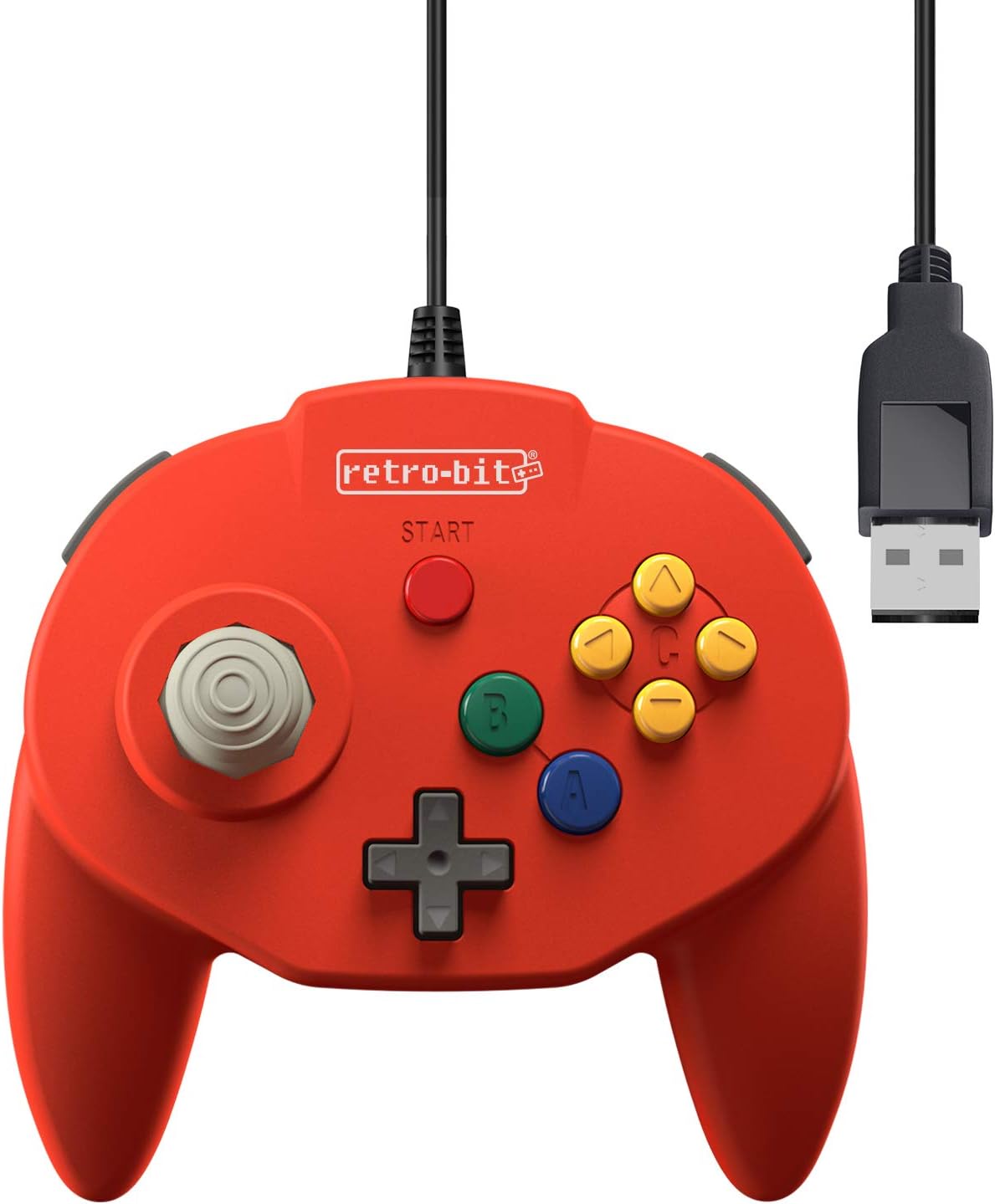 Retrobit - Tribute 64 USB Wired Controller - Red