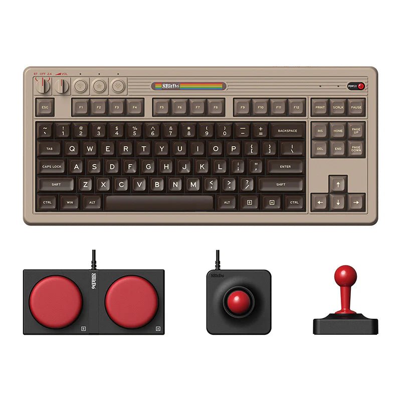 8BitDo Retro Mechanical Keyboard C64 Edition (Clavier Qwerty 87 touches - DISPOSITION ISO / ISO LAYOUT) - Claviers - 8Bitdo - Shop Just for Games