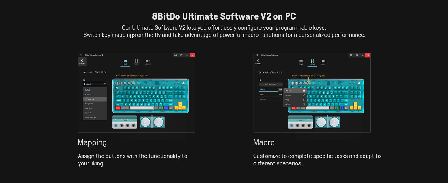 8BitDo Retro Mechanical Keyboard Clear Blue Edition (Clavier Qwerty 87 touches - DISPOSITION ANSI / ANSI LAYOUT)