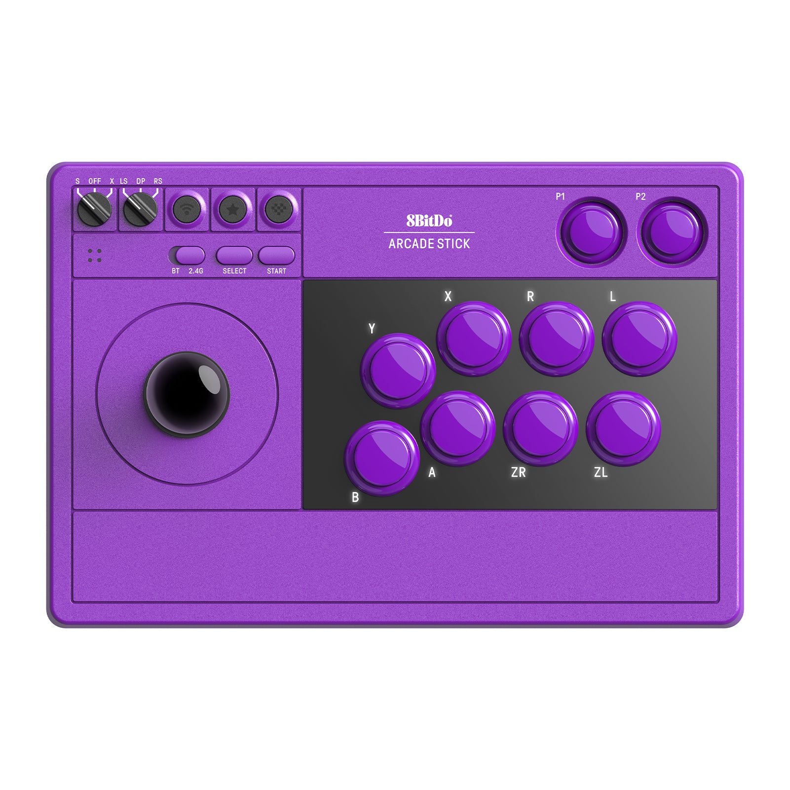 8Bitdo Arcade Stick Purple Edition - Nintendo Switch 1 & 2 - PC Windows