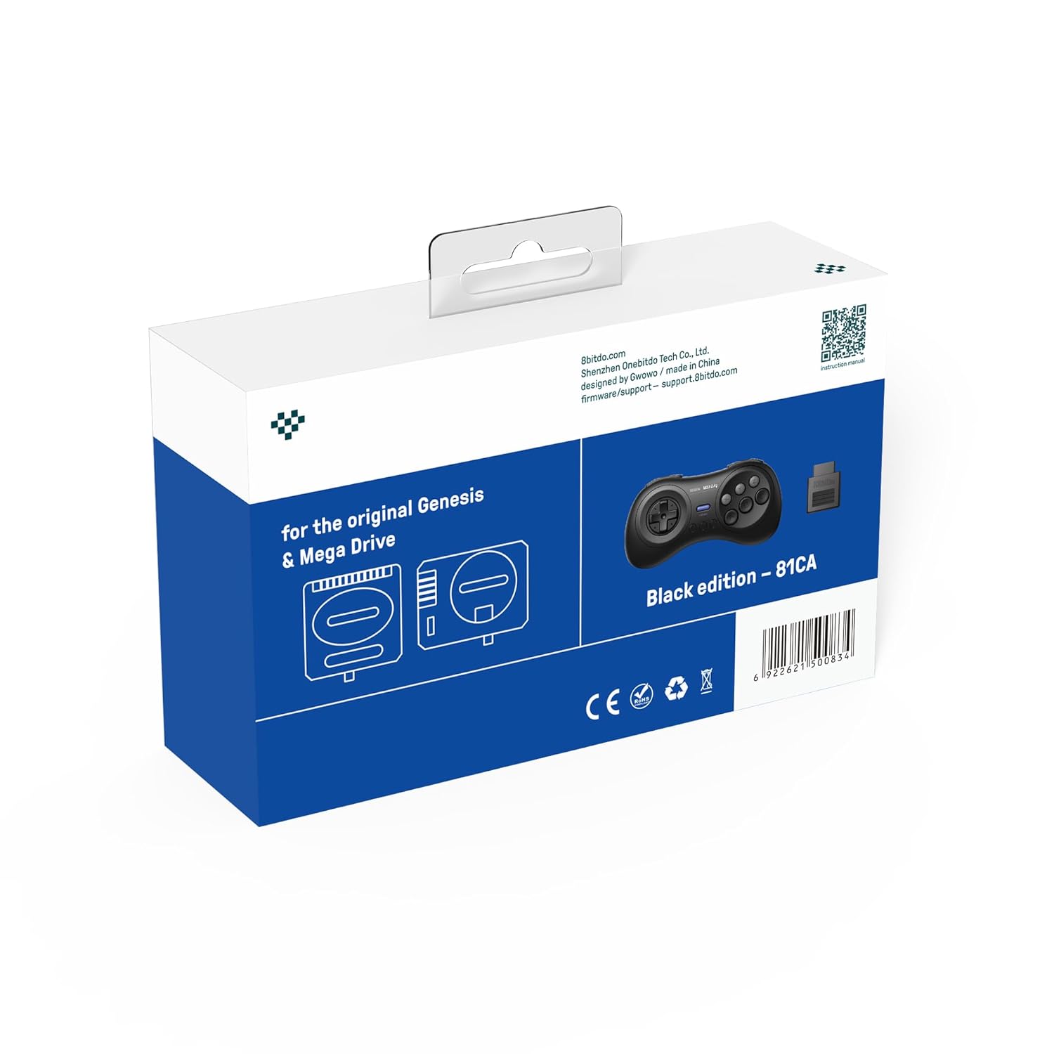 8bitdo Manette M30 2.4G Noire compatible Sega Genesis & Mega Drive