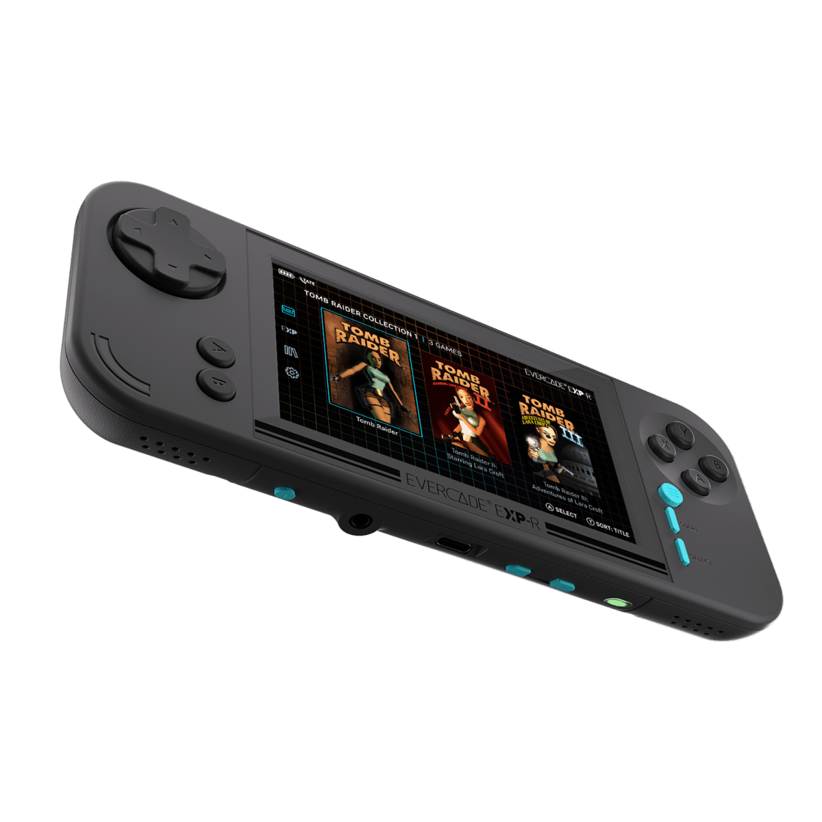 Console Portable Evercade EXP - R + Tomb Raider 1 - 2 - 3 - Console portable - Evercade - Shop Just for Games