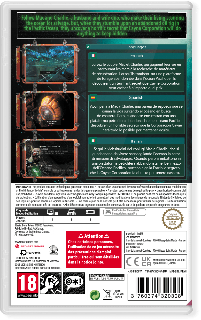 Stasis Bone Totem Nintendo Switch - Jeux Vidéo Physique - Red Art Games - Shop Just for Games