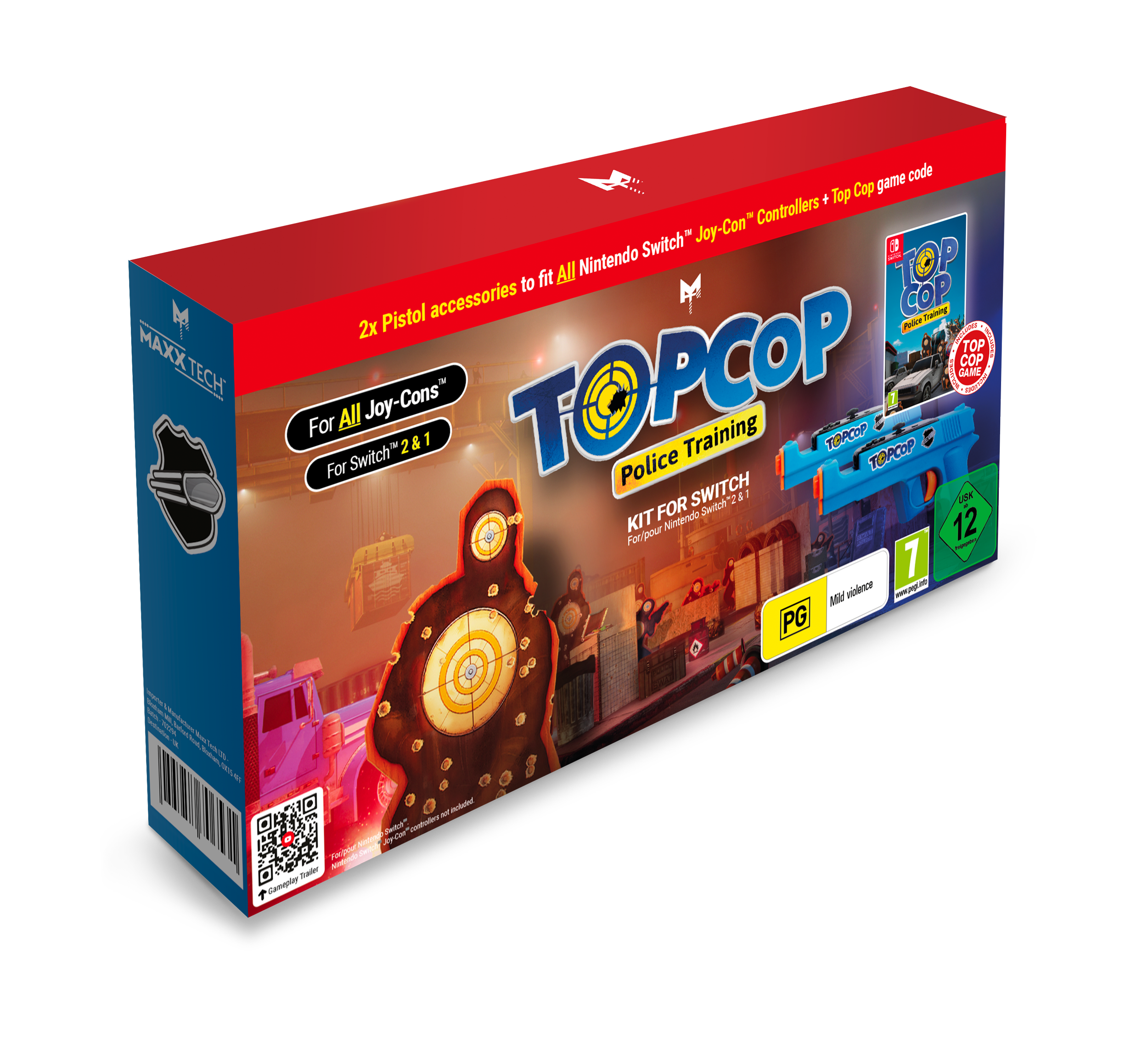 Top Cop Police Training Game & Gun Kit Nintendo Switch 1 & 2