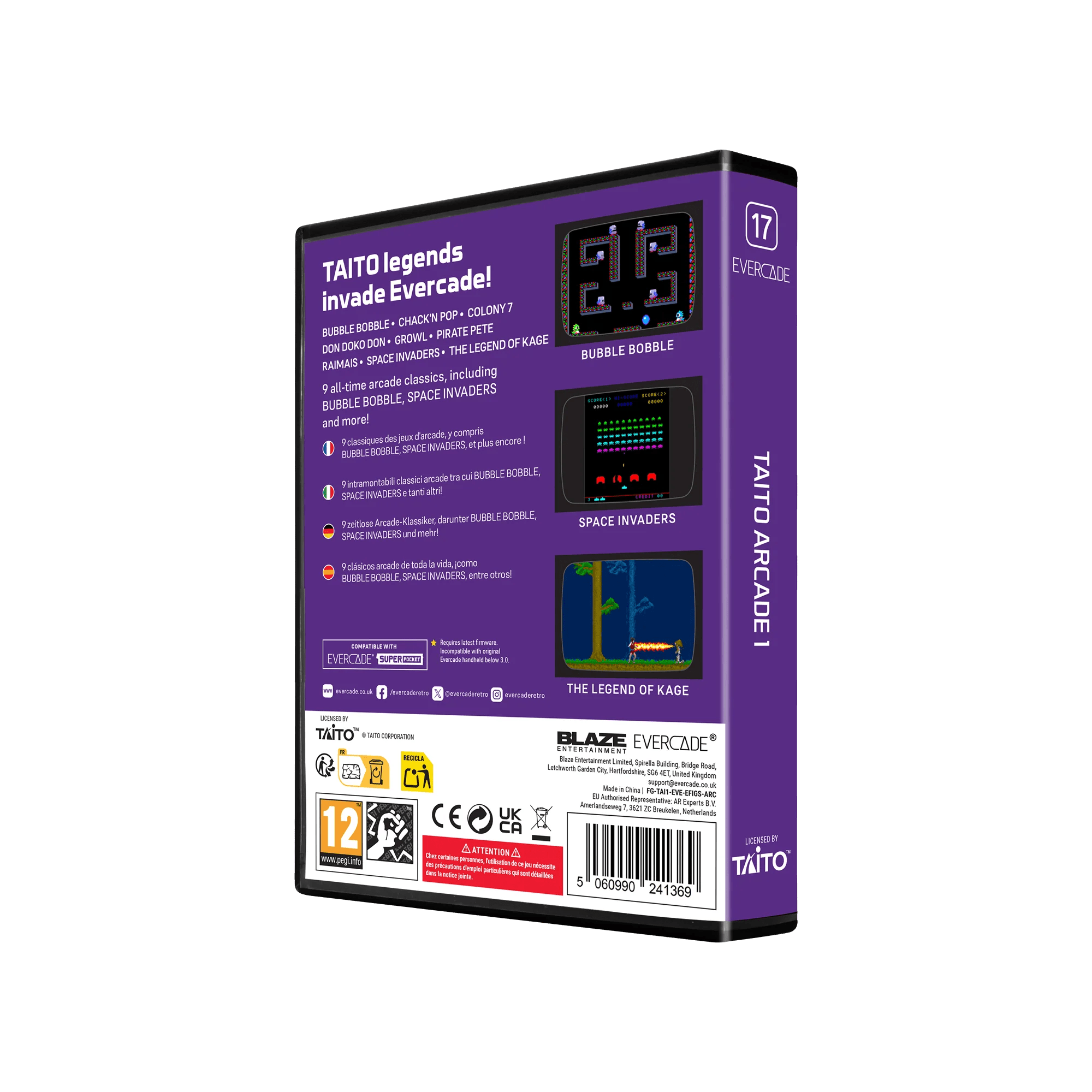 Blaze Evercade - TAITO Arcade Collection 1 - Cartouche n°17 - Jeux Rétro - Evercade - Shop Just for Games