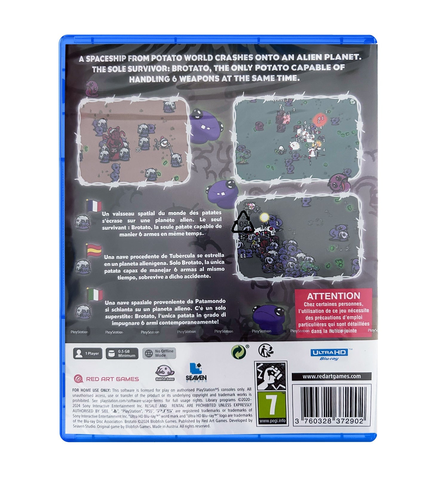 Brotato PS5 - Jeux Vidéo Physique - Red Art Games - Shop Just for Games