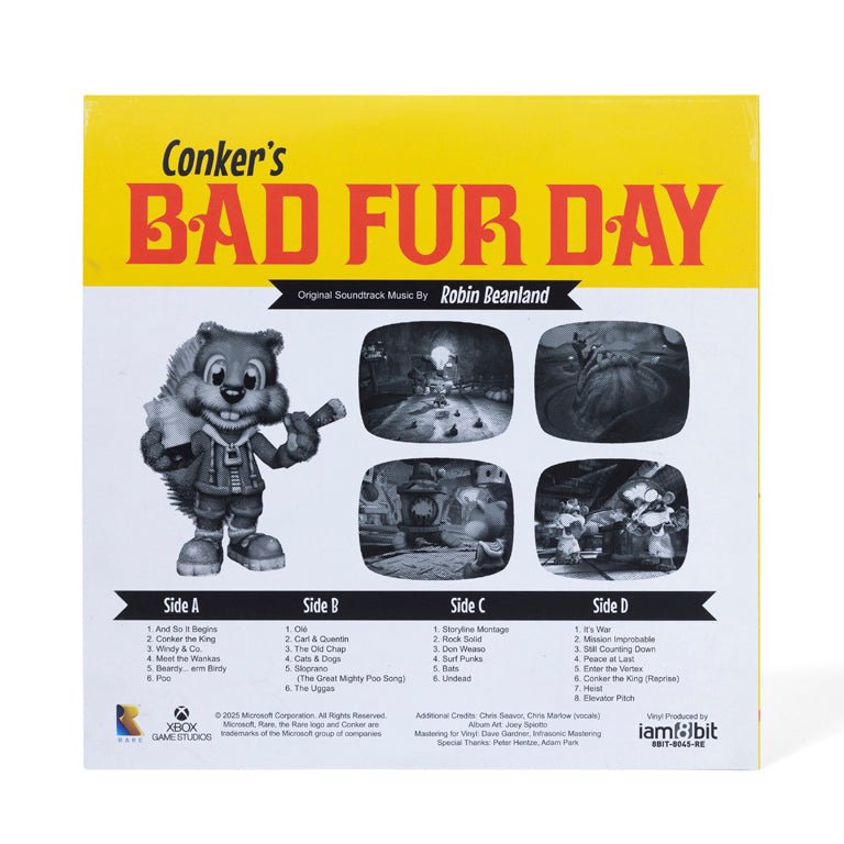 Conker’s Bad Fur Day Vinyl Soundtrack 2LP - Vinyles - iam8bit - Shop Just for Games