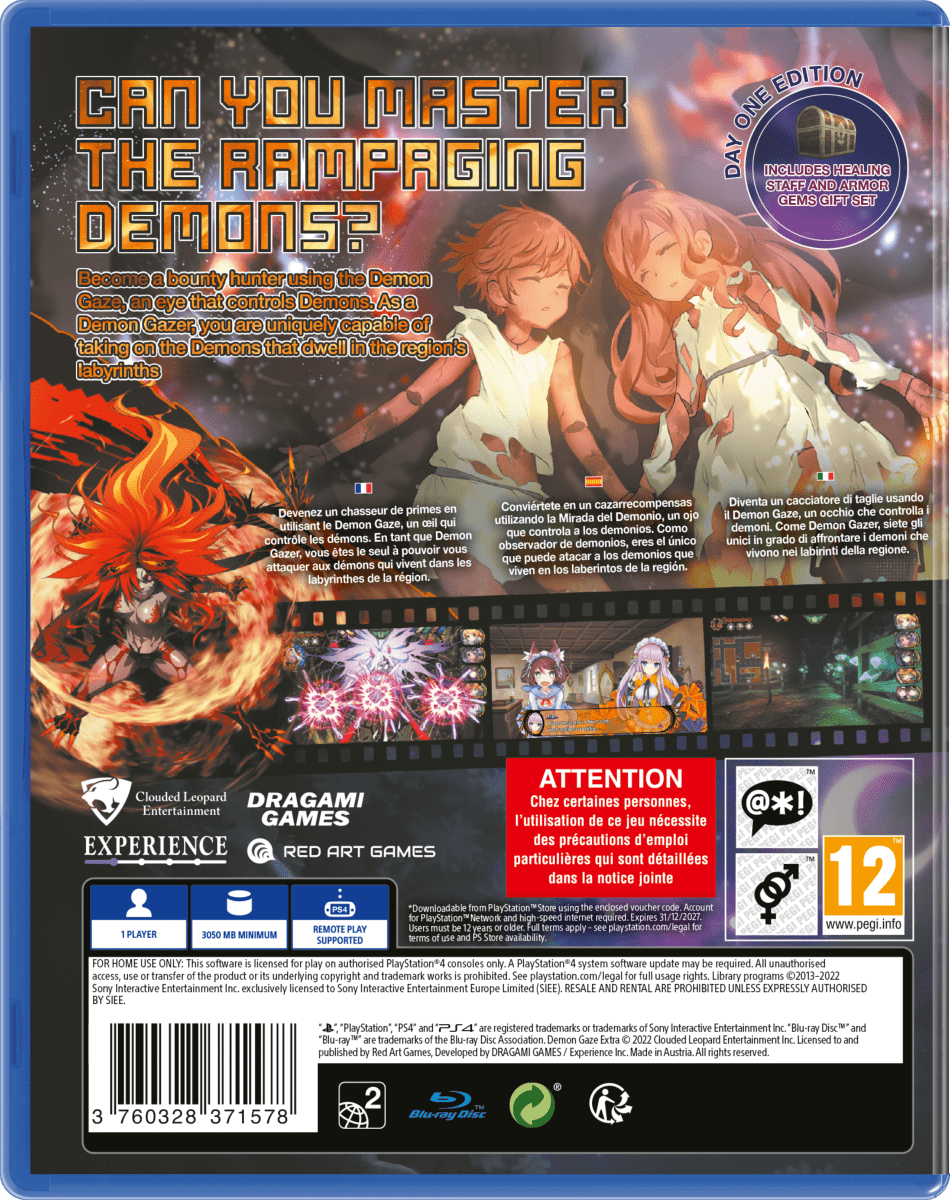 Demon Gaze Extra PS4 - Jeux Vidéo Physique - Red Art Games - Shop Just for Games
