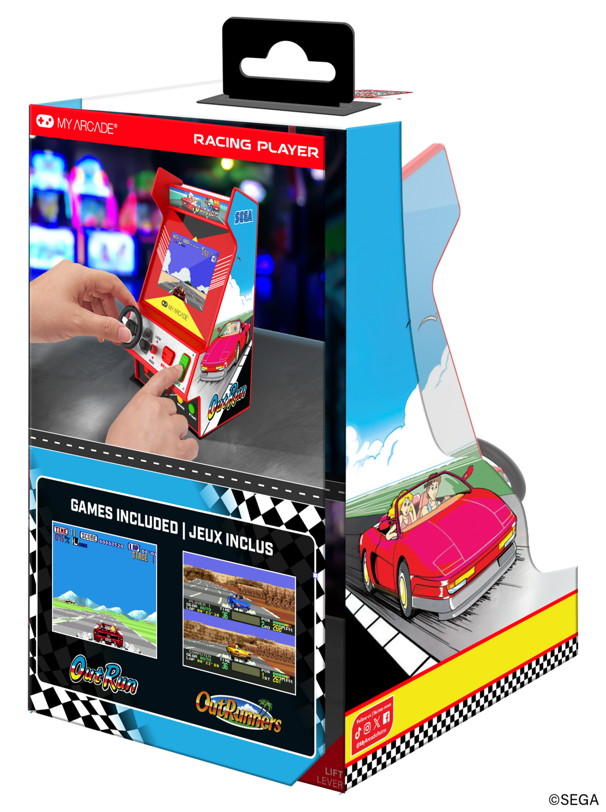 My Arcade Racing Player Out Run Portable Retro Arcade - Console portable - My Arcade - Shop Just for Games
