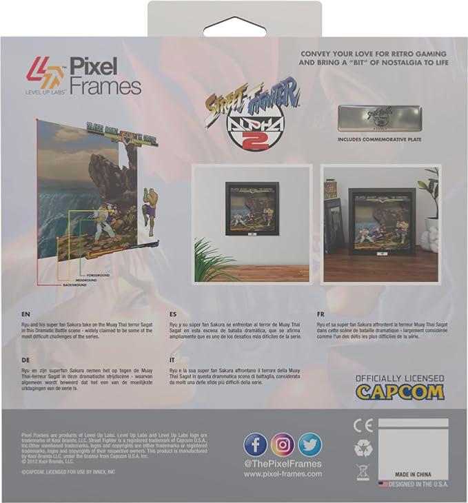 Pixel Frames - Street Fighter Alpha 2 - 23x23 cm - Pixel Frames - Level Up Labs - Shop Just for Games