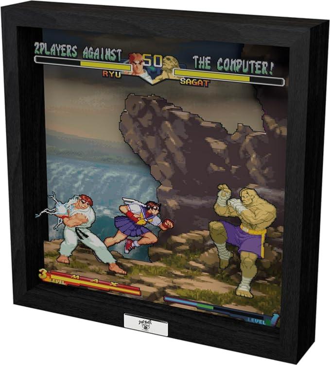 Pixel Frames - Street Fighter Alpha 2 - 23x23 cm - Pixel Frames - Level Up Labs - Shop Just for Games