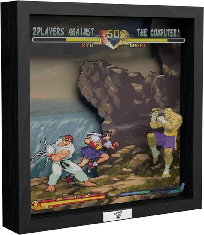 Pixel Frames - Street Fighter Alpha 2 - 23x23 cm - Pixel Frames - Level Up Labs - Shop Just for Games