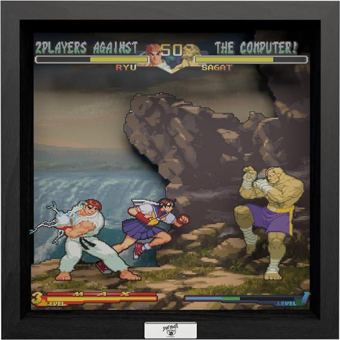 Pixel Frames - Street Fighter Alpha 2 - 23x23 cm - Pixel Frames - Level Up Labs - Shop Just for Games