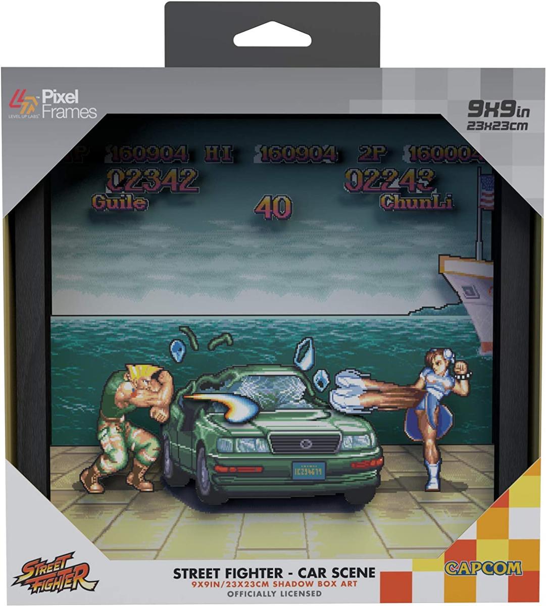 Pixel Frames Street Fighter II : Car Scene - 23 x 23 cm - Pixel Frames - Level Up Labs - Shop Just for Games