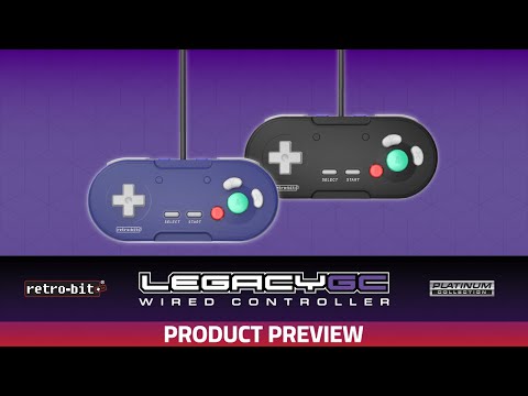 Retrobit - LegacyGC Manette Filaire pour Nintendo Gamecube Jet Black - Connexion d'origine