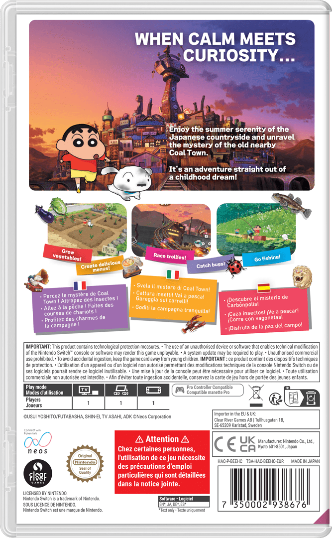 Shin Chan Shiro and the Coal Town SWITCH - Jeux Vidéo Physique - Clear River Games - Shop Just for Games