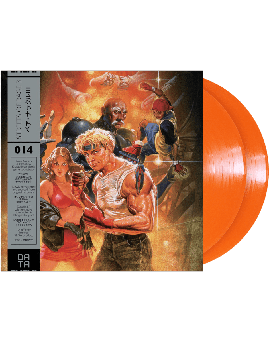 Streets Of Rage 3 Translucent Orange OST Vinyle - 2LP - Vinyles - DATA - DISCS - Shop Just for Games