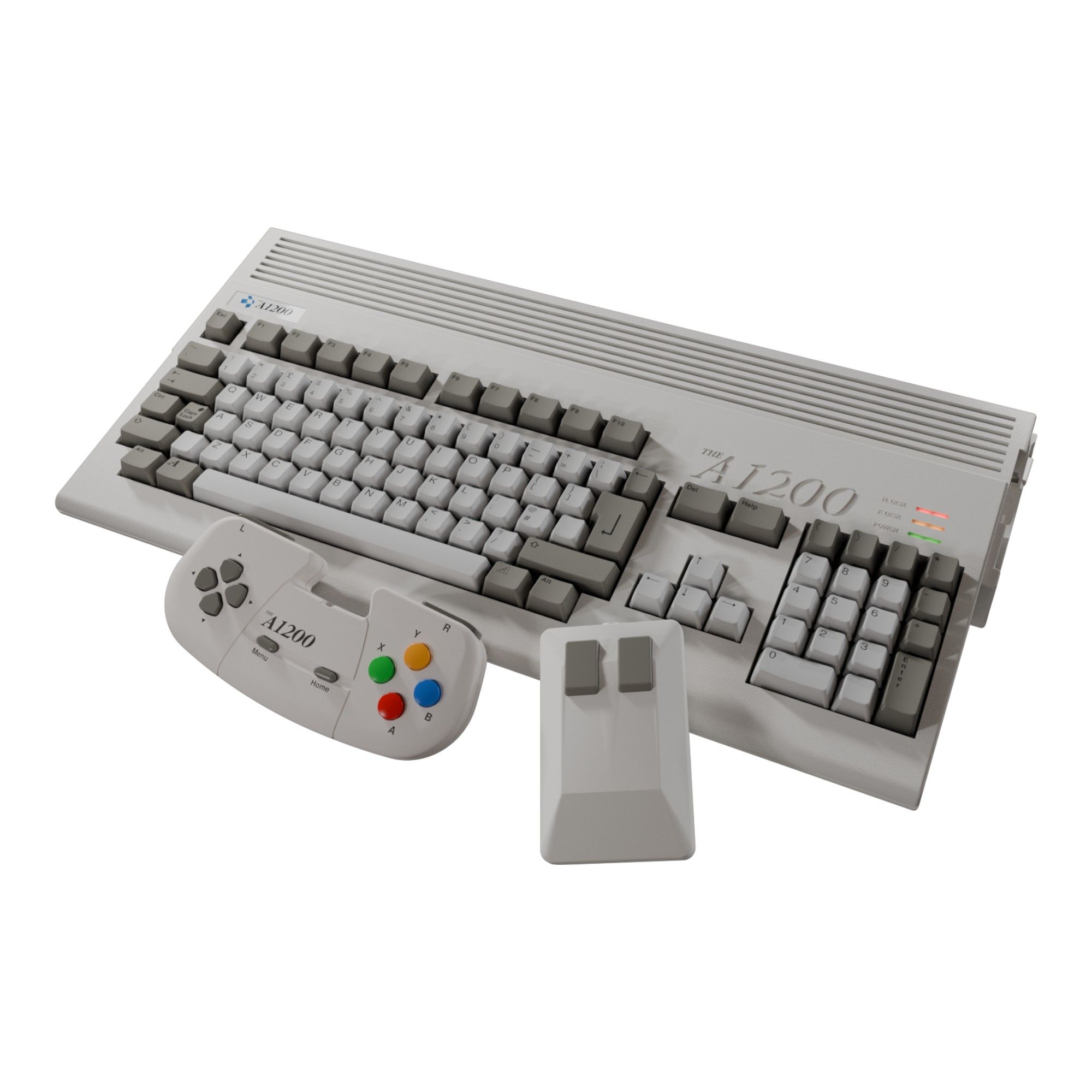 The A 1200 - Amiga 1200 +25 Jeux - Clavier Full Size, Souris et Manette inclus - Console - Retro Games - Shop Just for Games