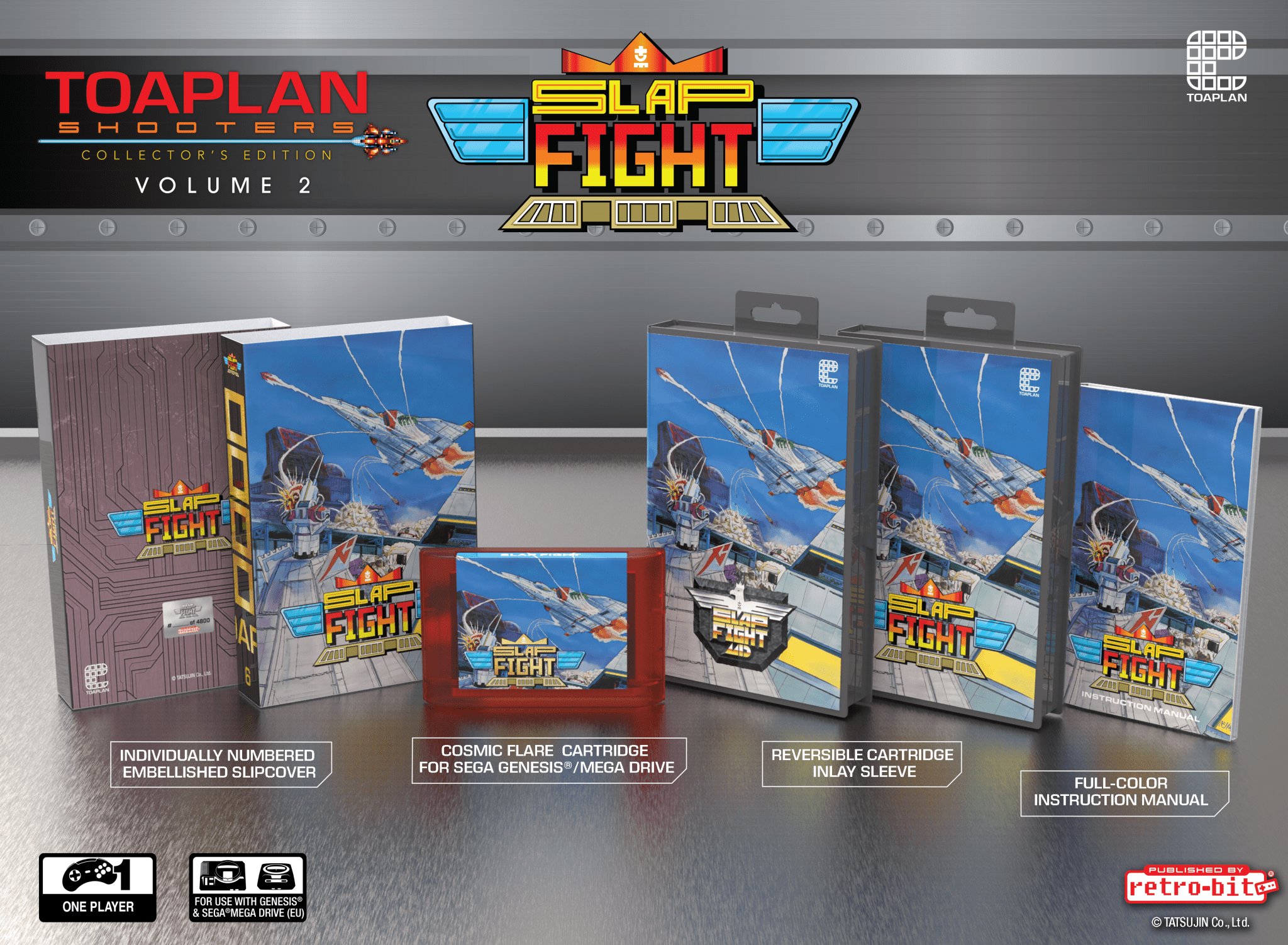 Toaplan Shooters Volume 2 - SLAP FIGHT Sega Mega Drive EU / Genesis US - Jeux Rétro - retro - bit - Shop Just for Games