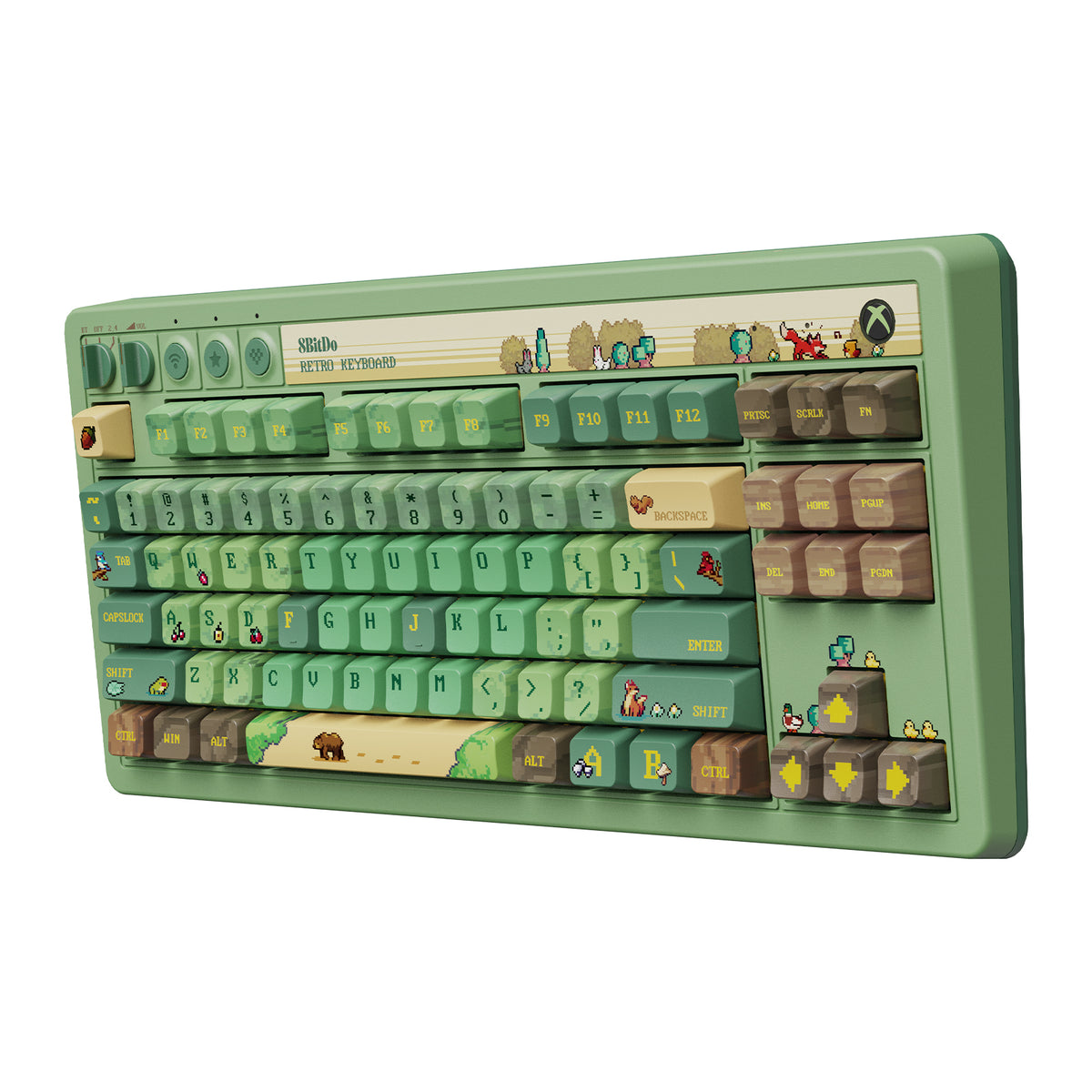 8Bitdo Retro 87 Mechanical Keyboard Forest Wonder pour PC et Android - Qwerty ANSI US Layout
