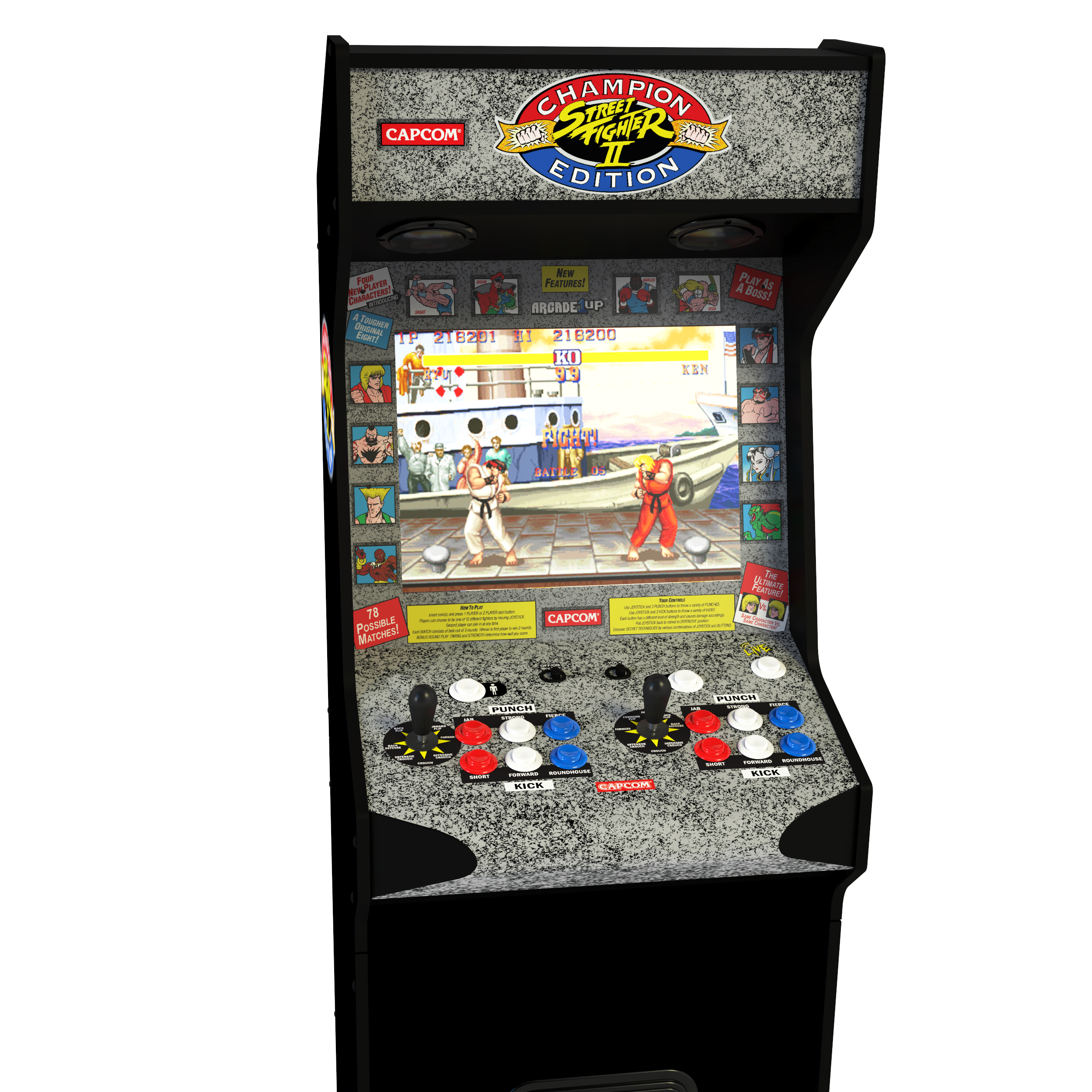 Borne Arcade1Up Street Fighter Deluxe Arcade Machine