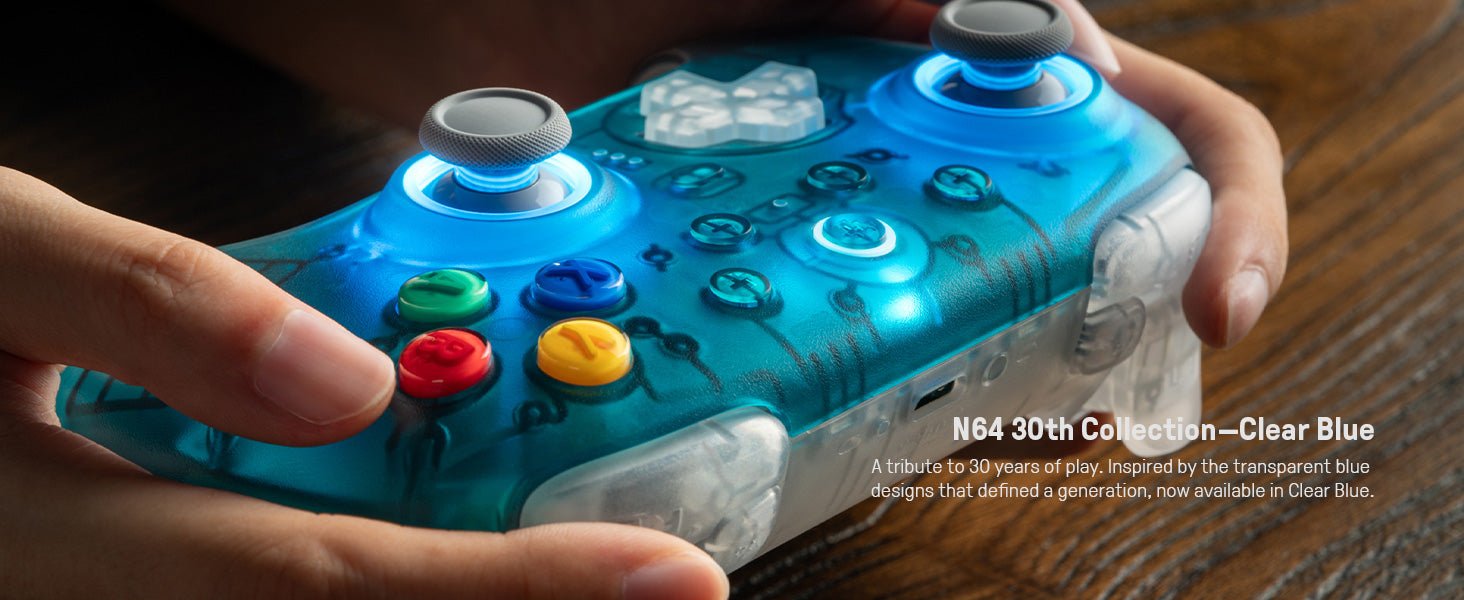 8BitDo Ultimate 2 manette sans fil Clear Blue Edition - PC Windows, Apple, Steam et Android - Manettes - 8Bitdo - Shop Just for Games