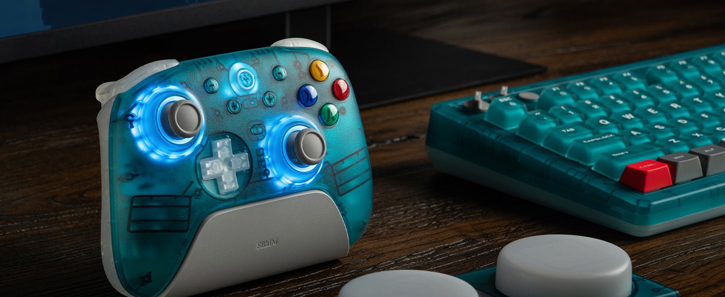 8BitDo Ultimate 2 manette sans fil Clear Blue Edition - PC Windows, Apple, Steam et Android - Manettes - 8Bitdo - Shop Just for Games
