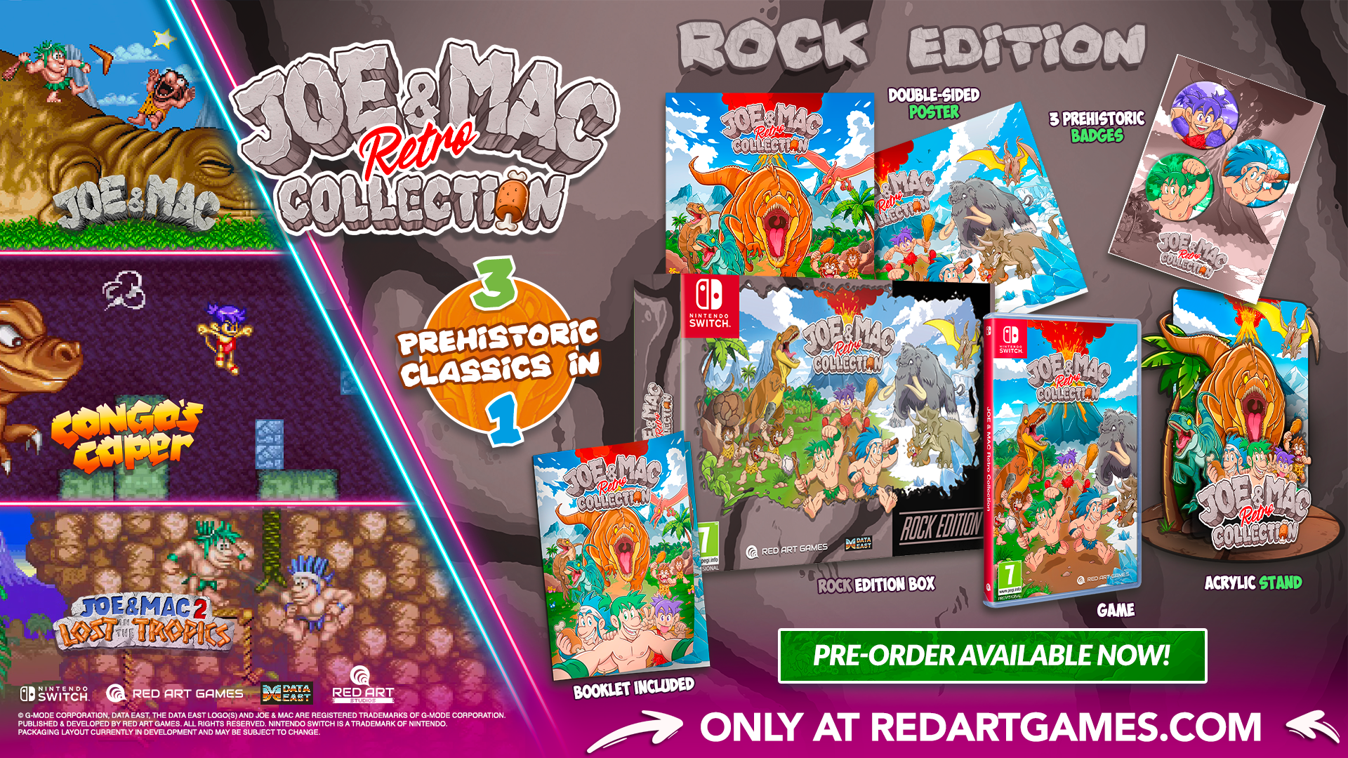 Joe & Mac Retro Collection Rock Edition Nintendo Switch