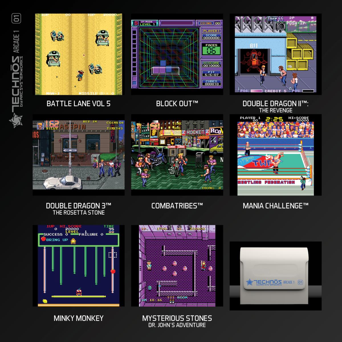 Blaze Evercade - Technos Arcade Collection 1 - Cartouche Arcade n°1 - Jeux Rétro - Evercade - Shop Just for Games