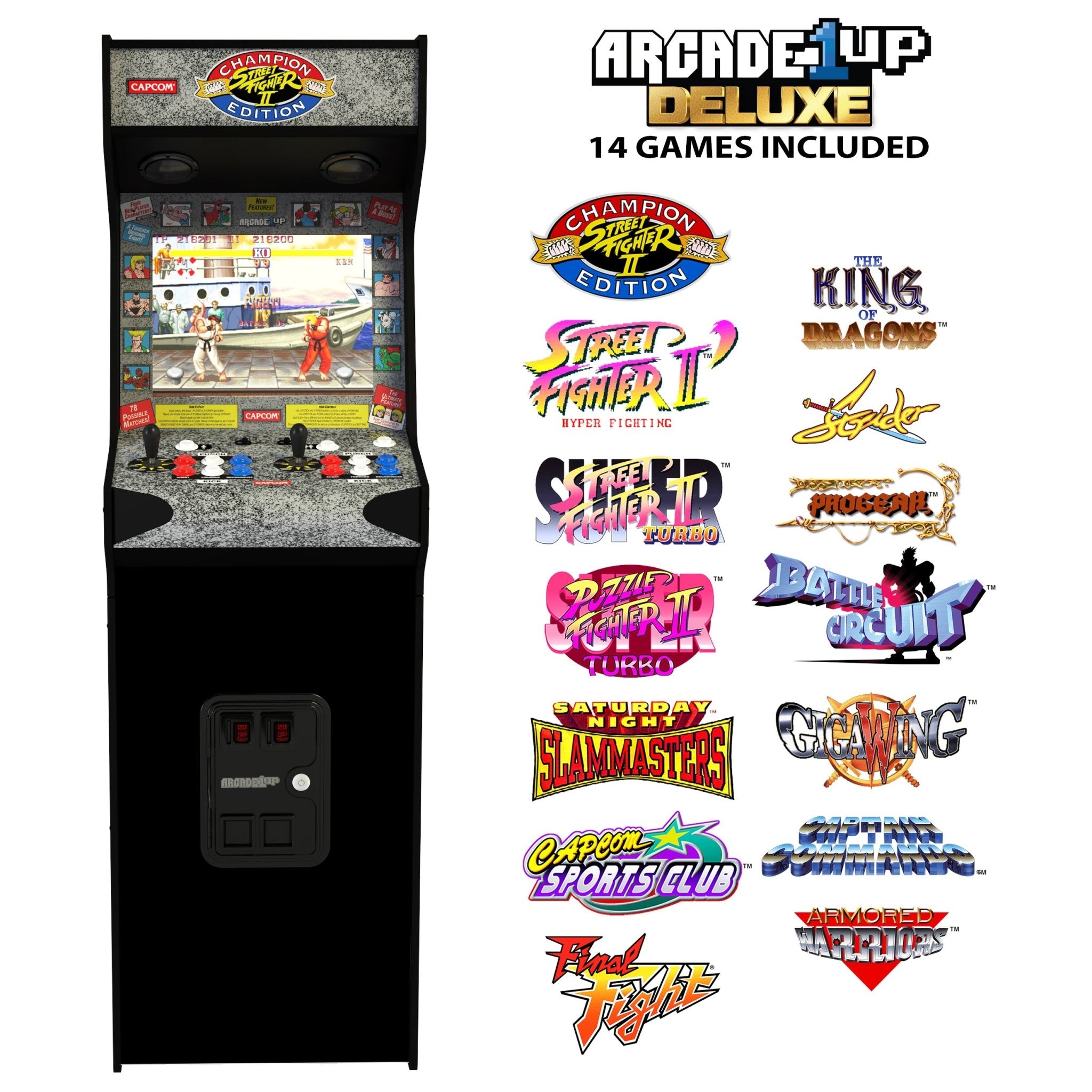 Borne Arcade1Up Street Fighter Deluxe Arcade Machine - Borne arcade - Arcade1Up - Shop Just for Games