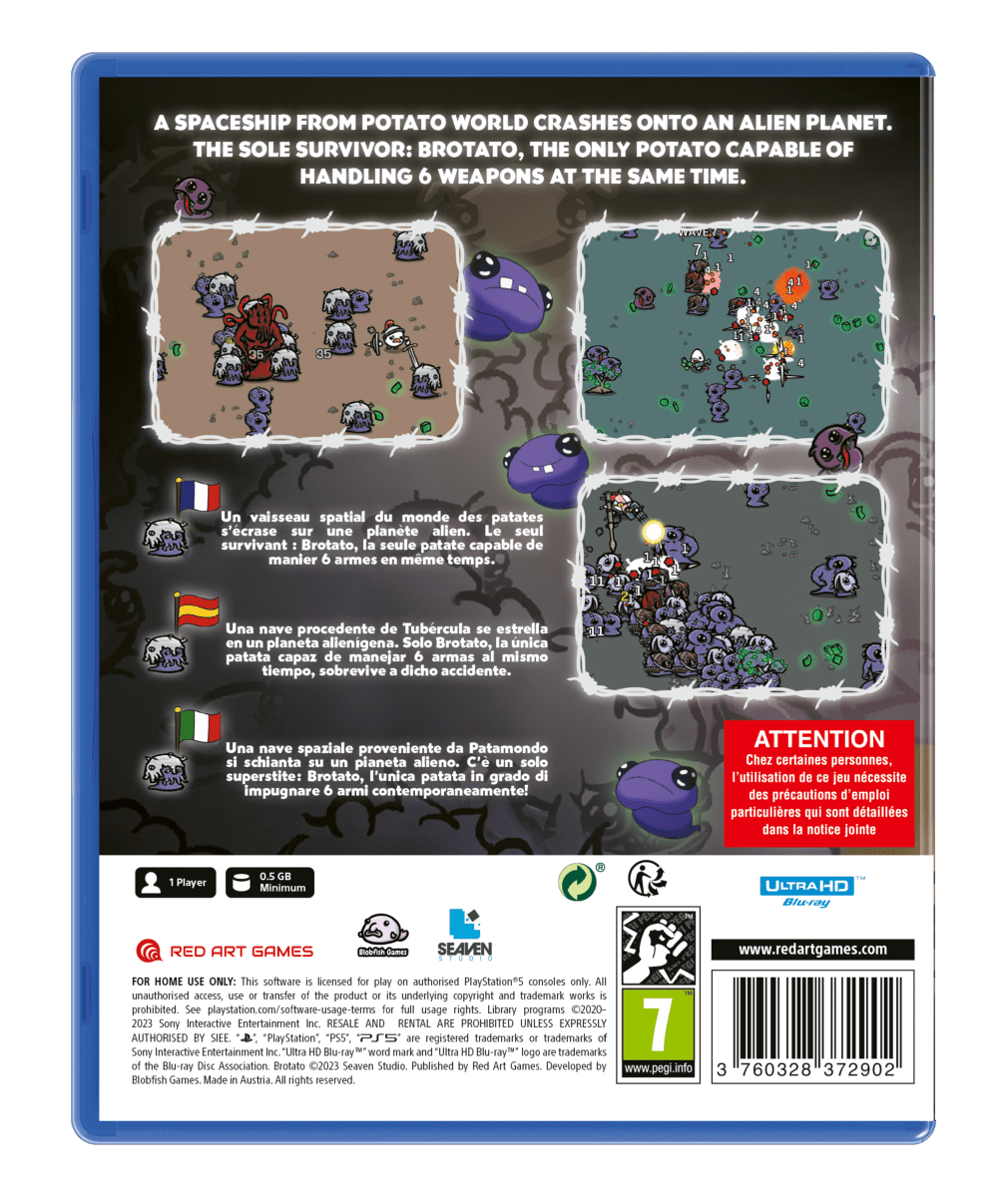 Brotato PS5 - Jeux Vidéo Physique - Red Art Games - Shop Just for Games
