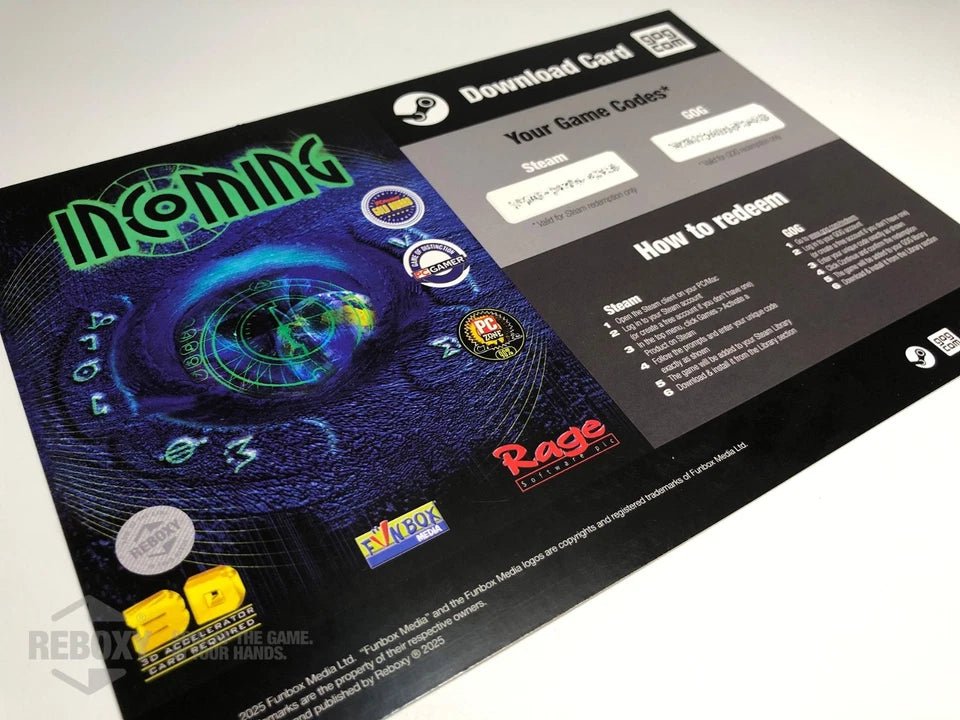 Incoming PC Edition Reboxy Classic (CD - Rom +Steam + GOG) - Jeux Vidéo Physique - Funbox - Shop Just for Games