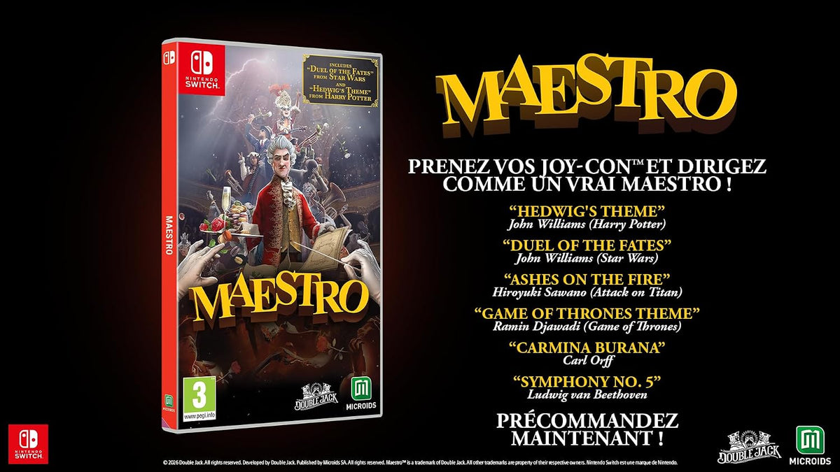 Maestro Nintendo Switch - Jeux Vidéo Code de Téléchargement - MICROIDS - Shop Just for Games