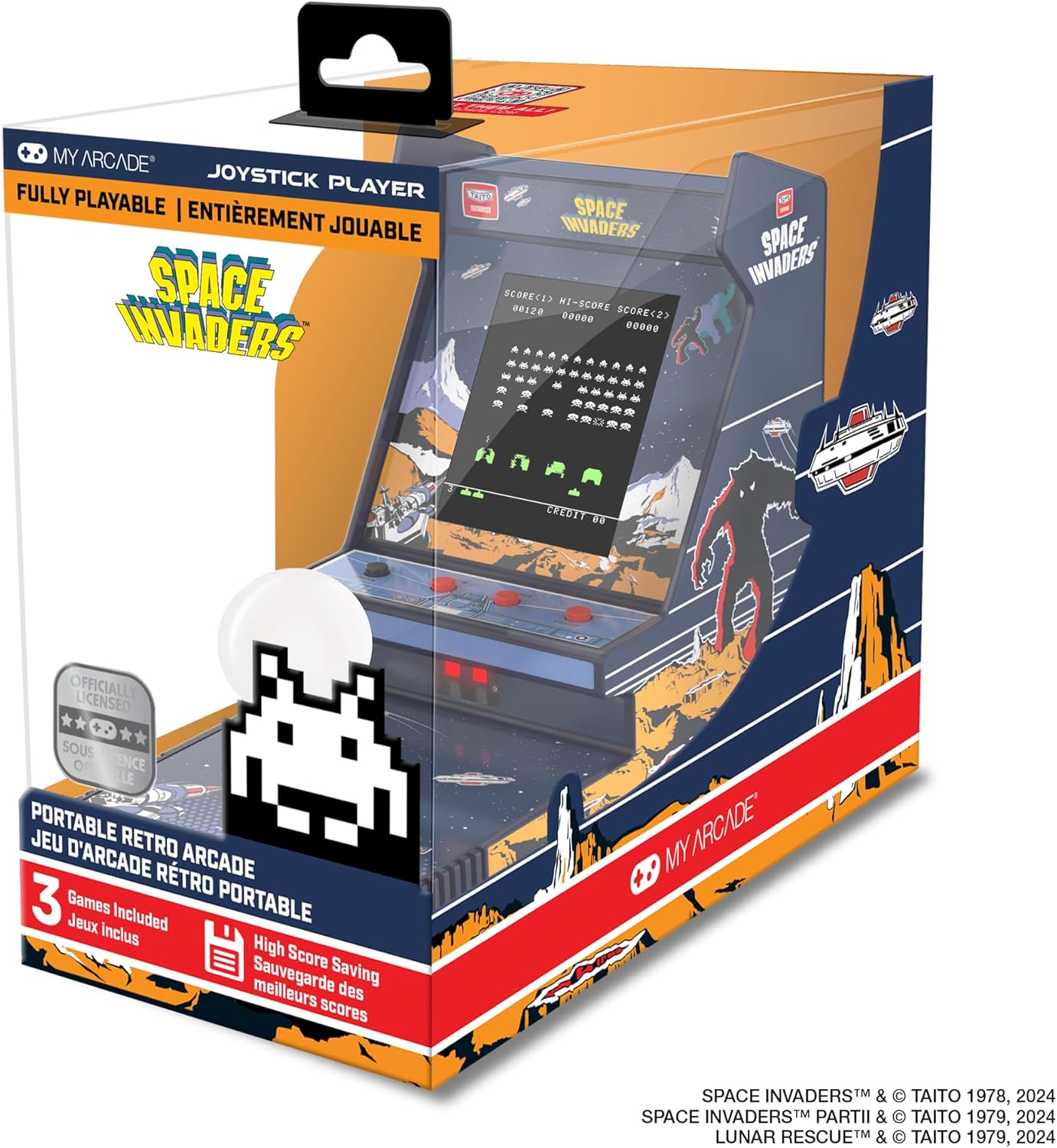 My Arcade Joystick Player Portable Space Invaders - Console portable - My Arcade - Shop Just for Games