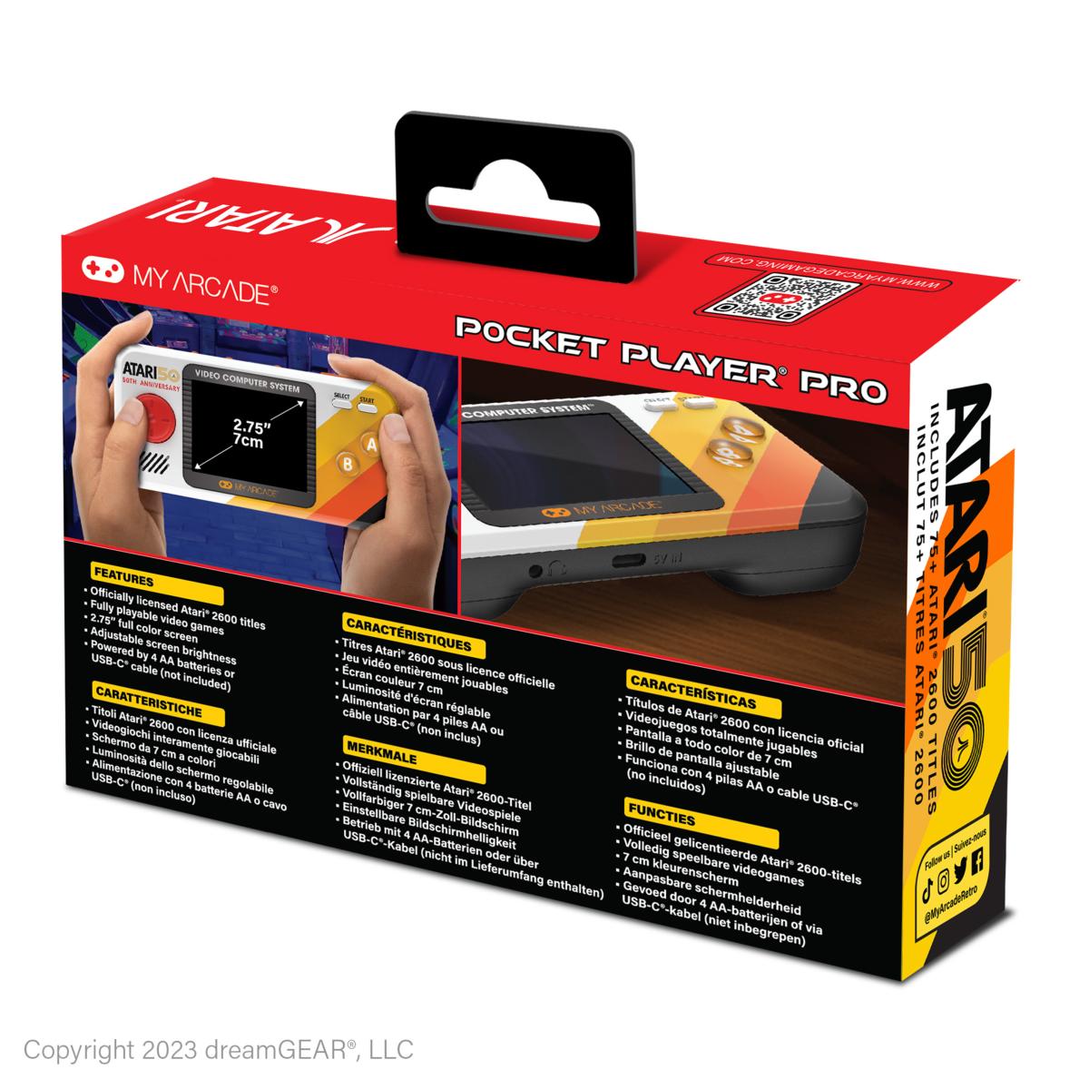 My Arcade - Pocket Player PRO Atari 50th Anniversary (100 jeux intégrés) - Mini Console Portable Retro - Console portable - My Arcade - Shop Just for Games