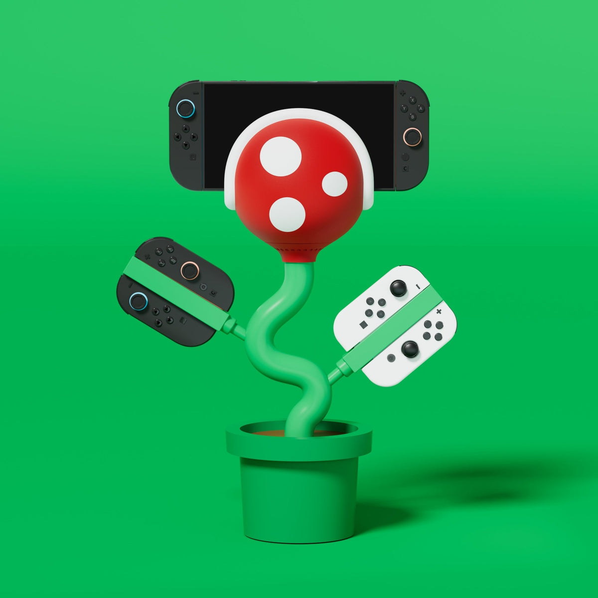 Plante Piranha pour Switch 2 - All-in-One Screen Casting & Station de Charge (Hybrid Charging Edition) - Câbles et Chargeurs - Powkong - Shop Just for Games