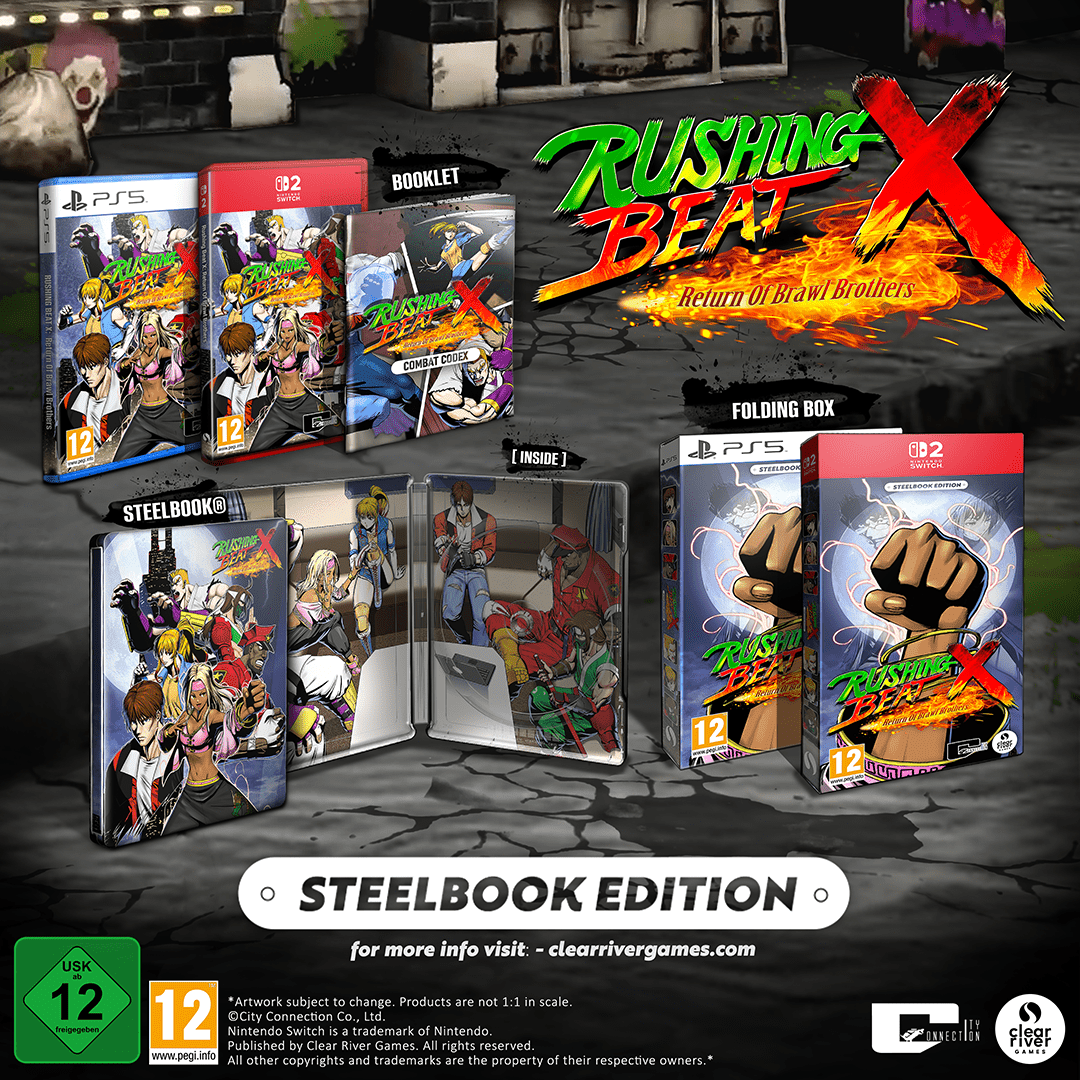 Rushing Beat X: Return of the Brawl Brothers Steelbook Edition PS5 - Jeux Vidéo Physique - Clear River Games - Shop Just for Games