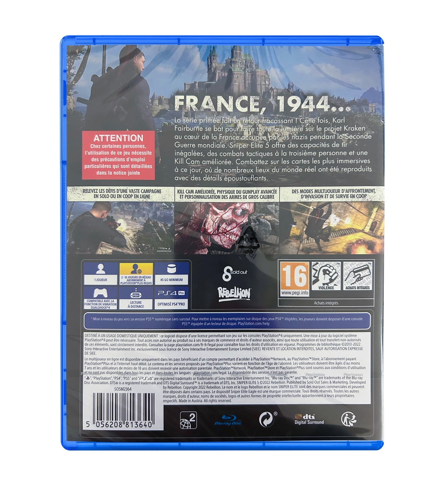 Sniper Elite 5 PS4 - Jeux Vidéo Physique - Fireshine - Shop Just for Games