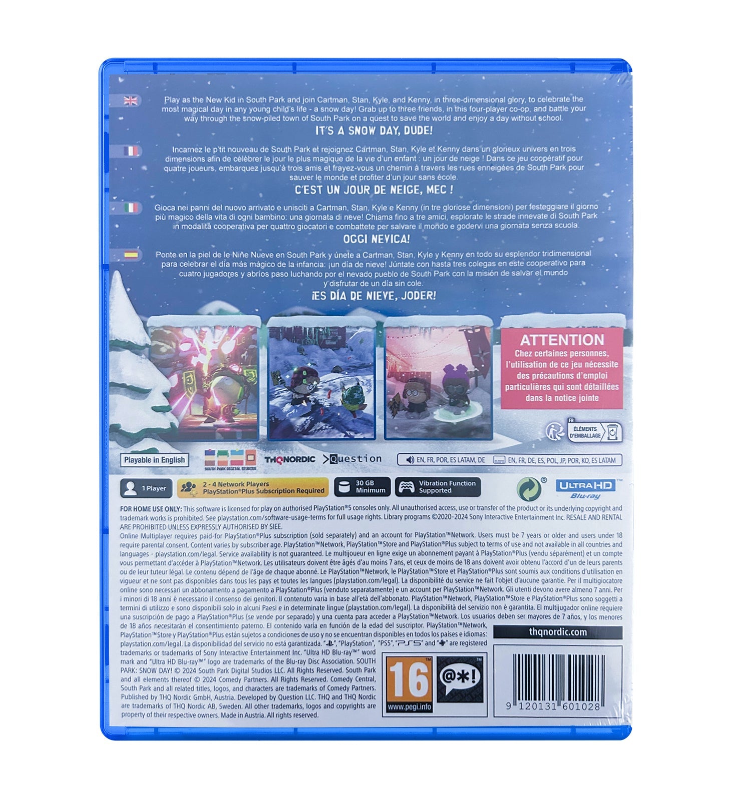 SOUTH PARK: SNOW DAY! PS5 - Jeux Vidéo Physique - THQ NORDIC GAMES - Shop Just for Games