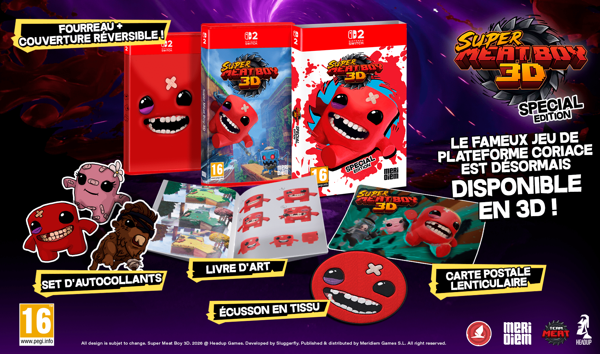 Super Meat Boy 3D Special Edition SWITCH 2 - Jeux Vidéo Physique - Meridiem - Shop Just for Games