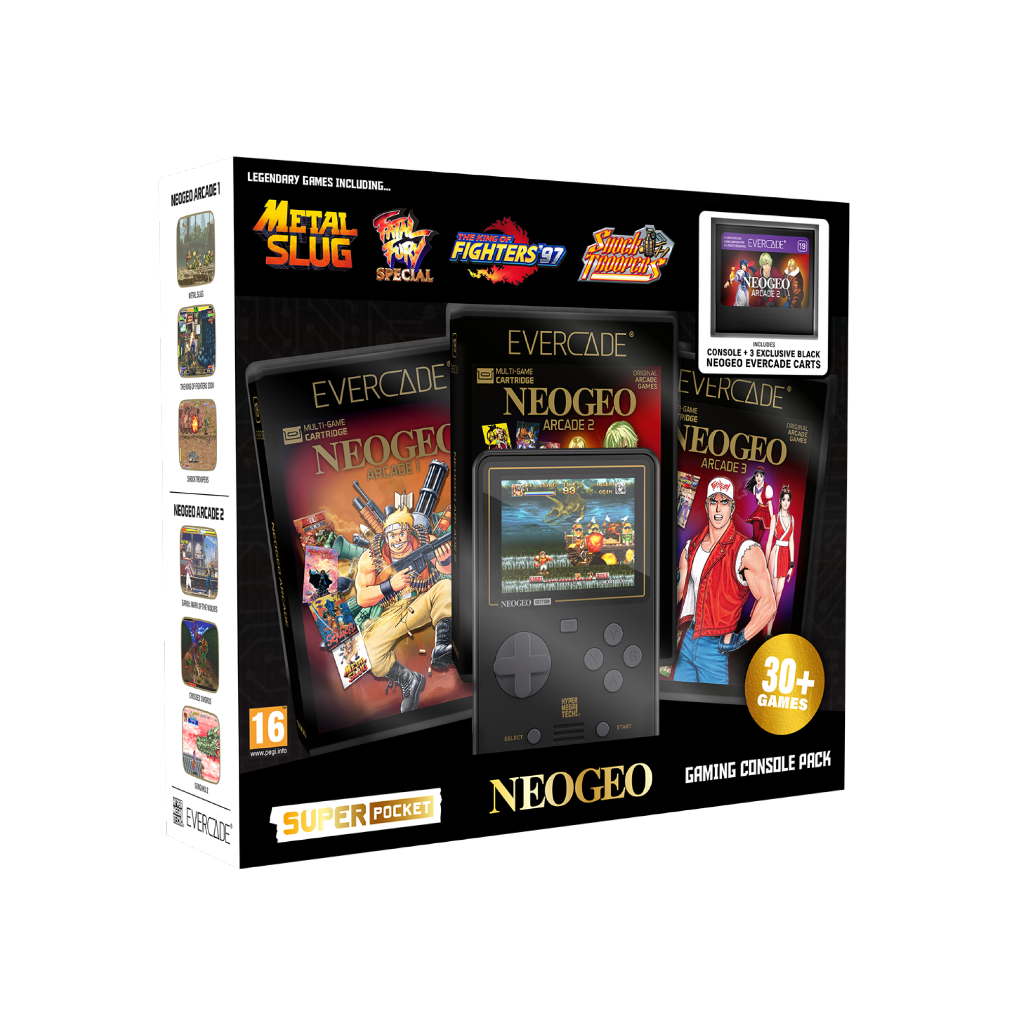 Super Pocket NeoGeo Bundle (Console + 3 Exclusive Black Cards) - Console portable - Evercade - Shop Just for Games