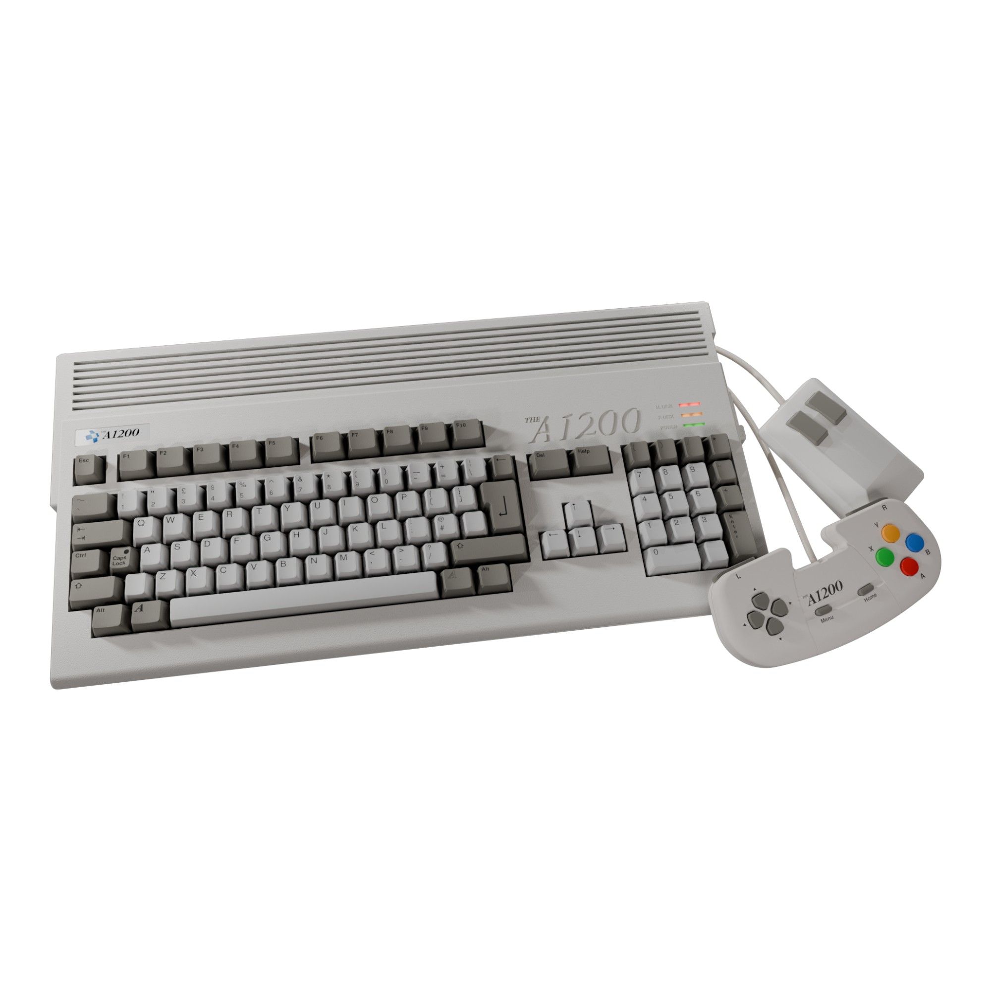 The A 1200 - Amiga 1200 +25 Jeux - Clavier Full Size, Souris et Manette inclus - Console - Retro Games - Shop Just for Games