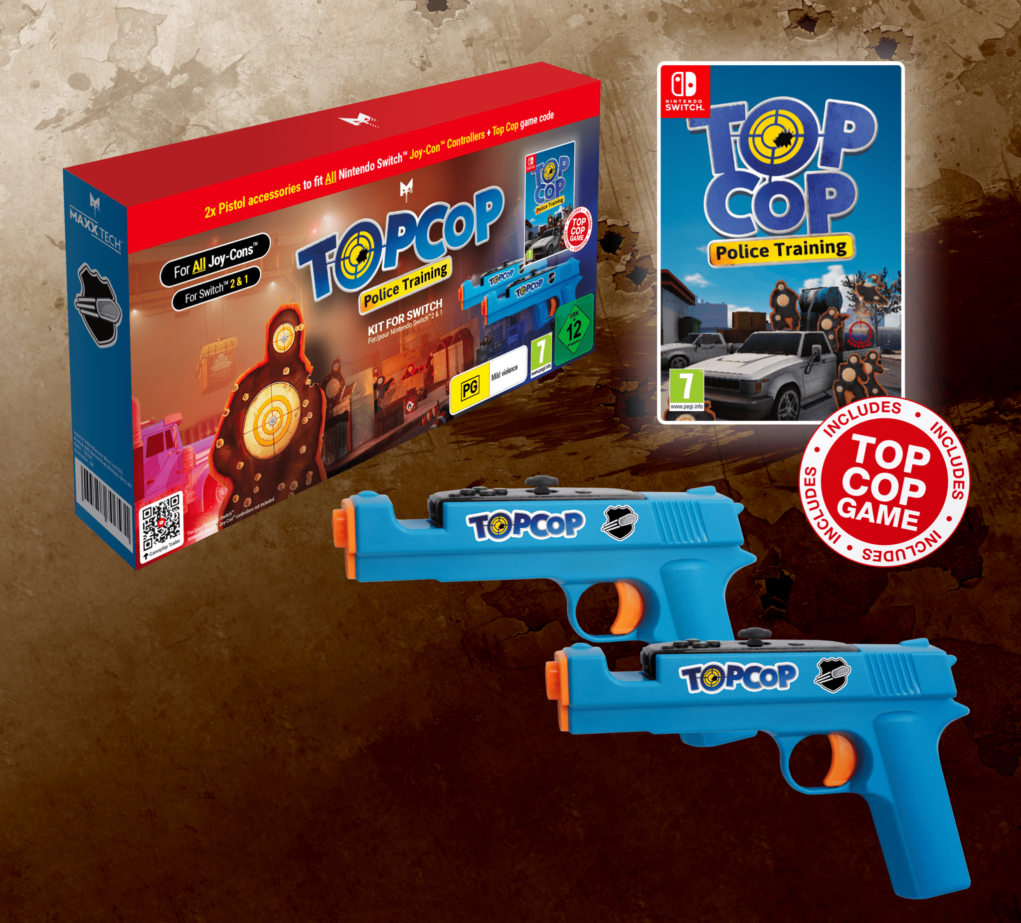 Top Cop Police Training Game & Gun Kit Nintendo Switch 1 & 2 - Jeux Vidéo Physique - MAXX TECH - Shop Just for Games